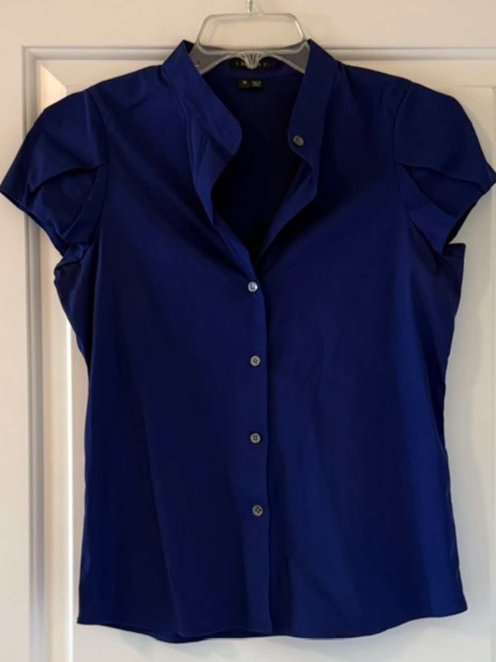 Theory 'Vikie' Cotton Stretch Button Front Shirt Size M - Picture 1 of 8